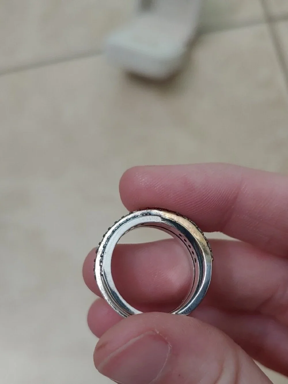 Sterling Silver Interlaced Ring Women's Size 6